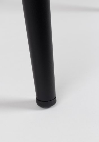 WHITE LABEL LIVING Catelyn spisebordsstol, med armlener - sort stoff og metall