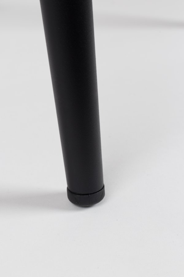 WHITE LABEL LIVING Catelyn spisebordsstol, med armlener - sort stoff og metall