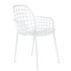ZUIVER Albert Kuip hagestol, med armlener, stabelbar - hvit aluminium