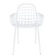 ZUIVER Albert Kuip hagestol, med armlener, stabelbar - hvit aluminium
