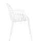 ZUIVER Albert Kuip hagestol, med armlener, stabelbar - hvit aluminium