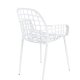 ZUIVER Albert Kuip hagestol, med armlener, stabelbar - hvit aluminium