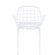 ZUIVER Albert Kuip hagestol, med armlener, stabelbar - hvit aluminium