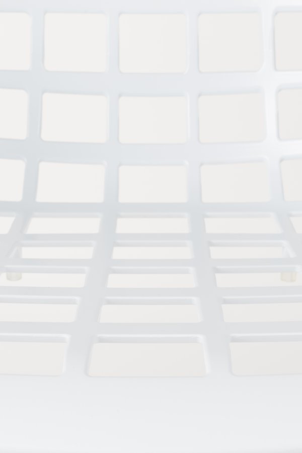 ZUIVER Albert Kuip hagestol, med armlener, stabelbar - hvit aluminium