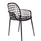 ZUIVER Albert Kuip hagestol, m armlener, stabelbar - sort aluminium