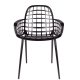 ZUIVER Albert Kuip hagestol, m armlener, stabelbar - sort aluminium