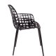 ZUIVER Albert Kuip hagestol, m armlener, stabelbar - sort aluminium