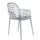 ZUIVER Albert Kuip hagestol, m armlener, stabelbar - lys gr aluminium