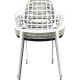 ZUIVER Albert Kuip hagestol, m armlener, stabelbar - lys gr aluminium