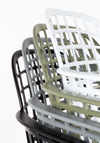 ZUIVER Albert Kuip hagestol, m armlener, stabelbar - lys gr aluminium