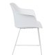 WHITE LABEL LIVING Tango spisebordsstol, med armlener - hvit polypropylen og stl