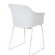 WHITE LABEL LIVING Tango spisebordsstol, med armlener - hvit polypropylen og stl