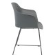 WHITE LABEL LIVING Tango spisebordstol, med armlener - gr polypropylen og stl