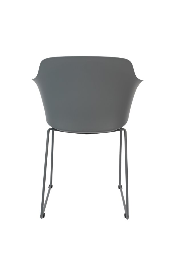 WHITE LABEL LIVING Tango spisebordstol, med armlener - gr polypropylen og stl