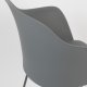 WHITE LABEL LIVING Tango spisebordstol, med armlener - gr polypropylen og stl
