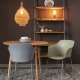 WHITE LABEL LIVING Tango spisebordstol, med armlener - gr polypropylen og stl