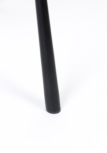 ZUIVER Brit LL spisebordsstol, med armlener - sort PU og sort stl