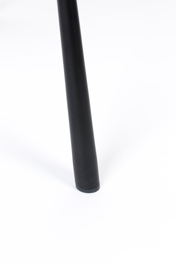 ZUIVER Brit LL spisebordsstol, med armlener - sort PU og sort stl