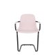 ZUIVER Trst spisebordstol, m. armlen, stables - rosa resirkulert PET og sort stl