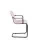 ZUIVER Trst spisebordstol, m. armlen, stables - rosa resirkulert PET og sort stl