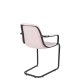 ZUIVER Trst spisebordstol, m. armlen, stables - rosa resirkulert PET og sort stl