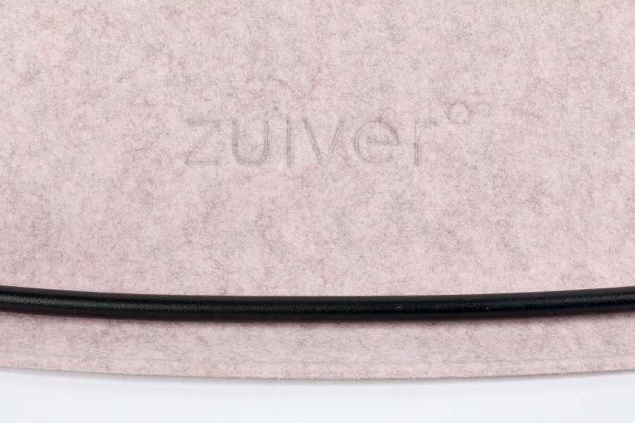 ZUIVER Trst spisebordstol, m. armlen, stables - rosa resirkulert PET og sort stl