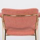 WHITE LABEL LIVING Jolien spisebordsstol, m armlener - rosa polyester/nylon og gullstl