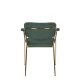 WHITE LABEL LIVING Jolien spisebordsstol, m armlener - mrkegrnn polyester/nylon og gullstl