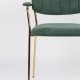 WHITE LABEL LIVING Jolien spisebordsstol, m armlener - mrkegrnn polyester/nylon og gullstl