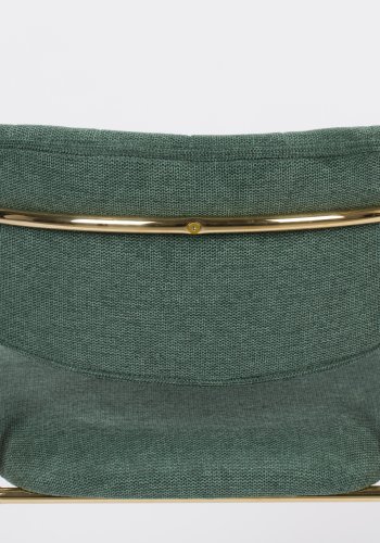 WHITE LABEL LIVING Jolien spisebordsstol, m armlener - mrkegrnn polyester/nylon og gullstl