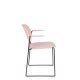 WHITE LABEL LIVING Stacks spisestuestol, stabelbar, m. armlen - rosa polypropylen og stl