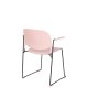 WHITE LABEL LIVING Stacks spisestuestol, stabelbar, m. armlen - rosa polypropylen og stl