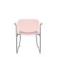WHITE LABEL LIVING Stacks spisestuestol, stabelbar, m. armlen - rosa polypropylen og stl