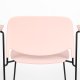 WHITE LABEL LIVING Stacks spisestuestol, stabelbar, m. armlen - rosa polypropylen og stl