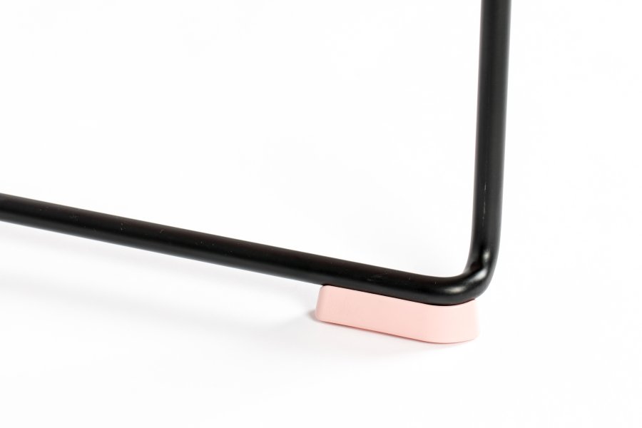 WHITE LABEL LIVING Stacks spisestuestol, stabelbar, m. armlen - rosa polypropylen og stl