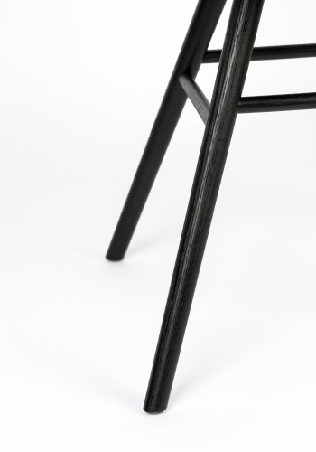 ZUIVER Albert Kuip spisebordstol, med armlener - sort plast og sort ask