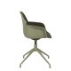 ZUIVER Albert Kuip spisebordsstol, med armlener og svingfunksjon - grnn polyester og grnn aluminium