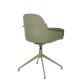 ZUIVER Albert Kuip spisebordsstol, med armlener og svingfunksjon - grnn polyester og grnn aluminium