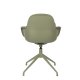 ZUIVER Albert Kuip spisebordsstol, med armlener og svingfunksjon - grnn polyester og grnn aluminium