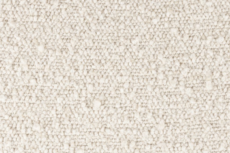 WHITE LABEL LIVING Jolien spisebordsstol, med armlener - hvit bouclé og svart stl