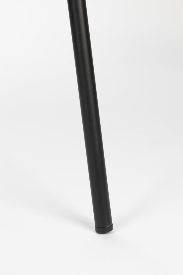 WHITE LABEL LIVING Jolien spisebordsstol, med armlener - hvit bouclé og svart stl