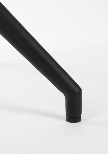 ZUIVER Doulton Svingstol, med armlener - naturlig polyakryl/polyester og sort stl