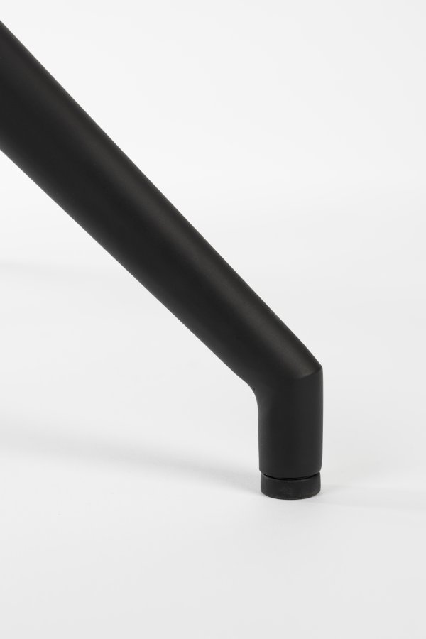 ZUIVER Doulton Svingstol, med armlener - naturlig polyakryl/polyester og sort stl