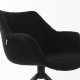 ZUIVER Doulton Svingstol, med armlener - sort polyakryl/polyester og sort stl
