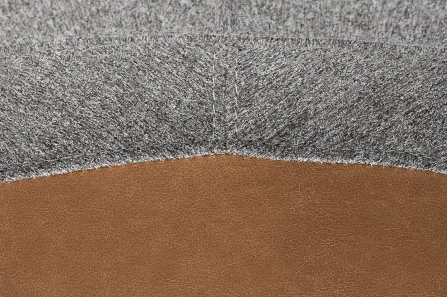 ZUIVER Doulton Svingstol, m armlener - vintage brun, gr polyakryl/polyester og sort stl