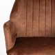 WHITE LABEL LIVING Jamie spisebordstol, m armlener - rust polyester og metall