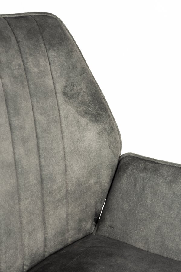 WHITE LABEL LIVING Jamie spisebordstol, m armlener - mose polyester og metall