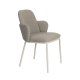 WHITE LABEL LIVING Jerrico spisestuestol, med armlener - brun polyester og beige metall