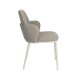 WHITE LABEL LIVING Jerrico spisestuestol, med armlener - brun polyester og beige metall