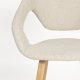 ZUIVER Flexback spisebordstol, med armlener - beige bouclé og naturlig bketre
